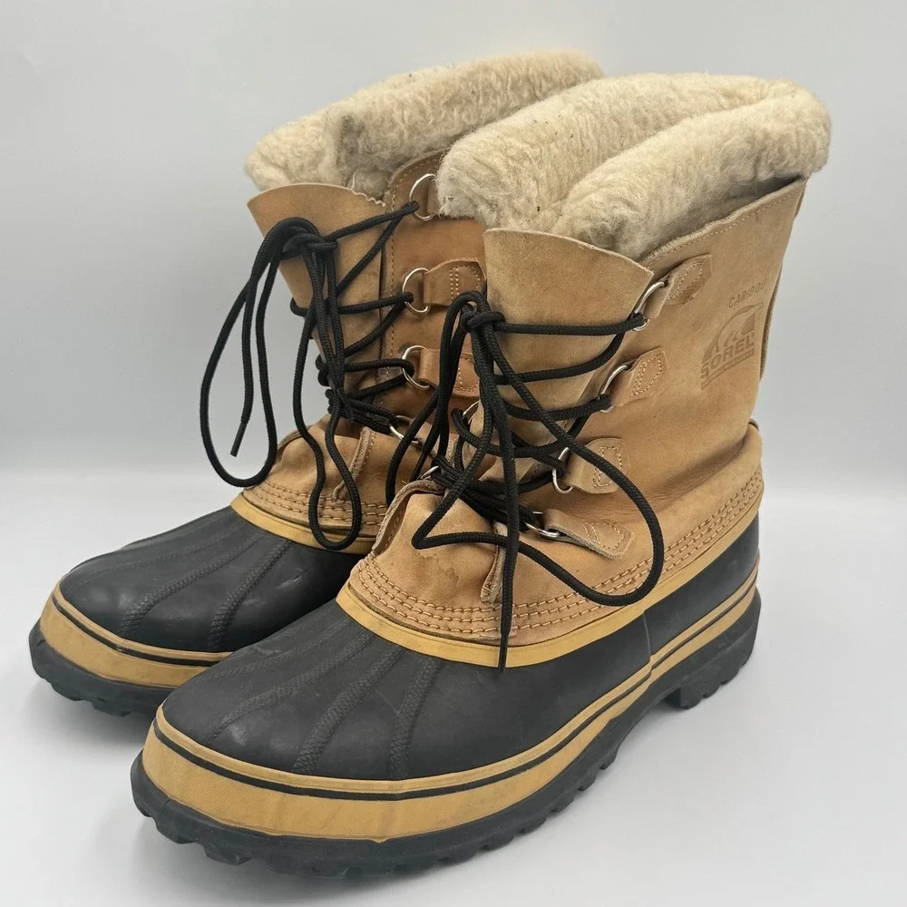 Sorel Tan Caribou Winter Snow Boots 12 NO BOX